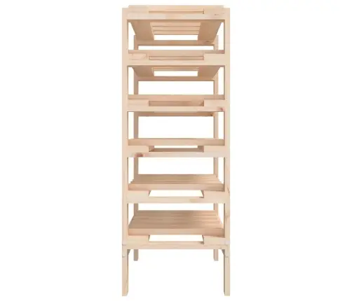 Vyno Butelių Stovas, 61,5X30X82cm Pušies Medienos Masyvas