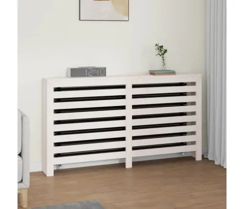 Radiatoriaus Uždangalas, Baltas, 153X19X84cm Pušies Masyvas