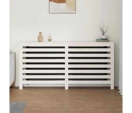Radiatora Pārsegs, Balts, 169X19X84 Cm, Priedes Masīvkoks Vidaxl