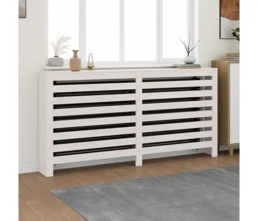 Radiatora Pārsegs, Balts, 169X19X84 Cm, Priedes Masīvkoks Vidaxl