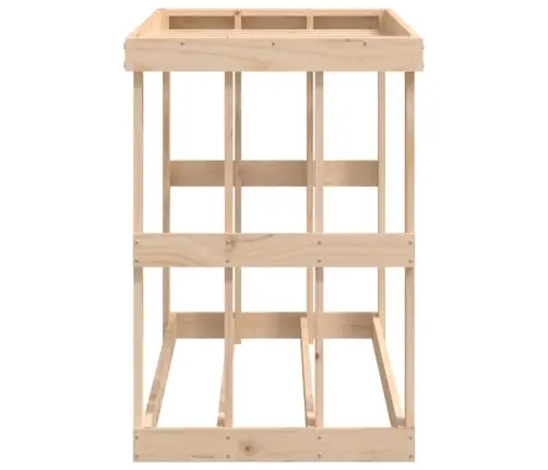 Lauko Malkų Laikiklis, 108X52X74cm Pušies Medienos Masyvas