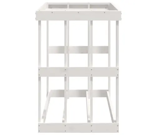 Āra Malkas Plaukts, Balts, 108X52X74 Cm, Priedes Masīvkoks Vidaxl