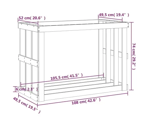 Āra Malkas Plaukts, Balts, 108X52X74 Cm, Priedes Masīvkoks Vidaxl