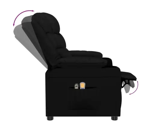 Elektrisks Masāžas Krēsls, Melna Mākslīgā Āda Vidaxl