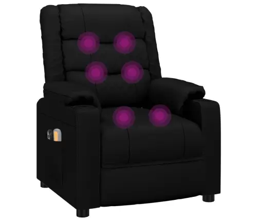 Elektrisks Masāžas Krēsls, Melna Mākslīgā Āda Vidaxl