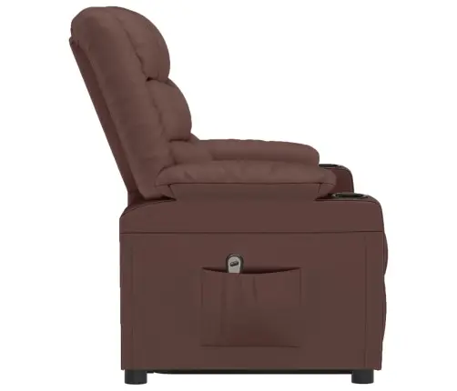 Atsistojantis Krėslas, Rudos Spalvos, Dirbtinė Oda