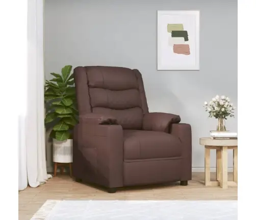 Atsistojantis Krėslas, Rudos Spalvos, Dirbtinė Oda