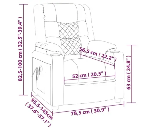Atsistojantis Krėslas, Raudonojo Vyno Spalvos, Dirbtinė Oda
