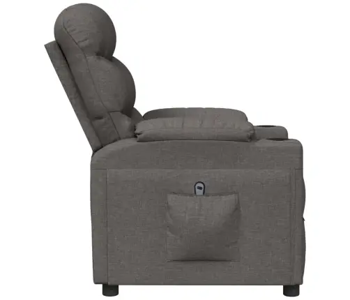 Elektrinis Atlošiamas Krėslas, Tamsiai Pilkos Spalvos, Audinys