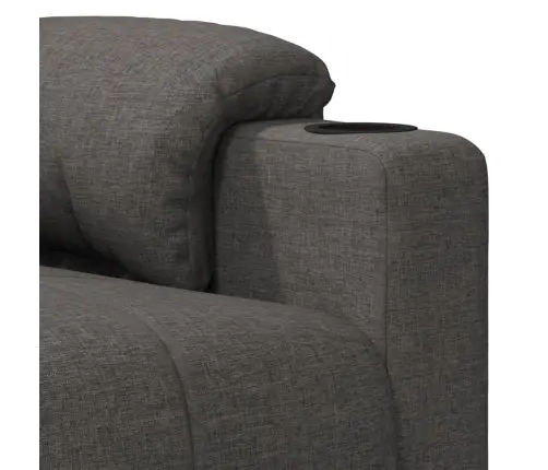 Elektrinis Atlošiamas Krėslas, Tamsiai Pilkos Spalvos, Audinys