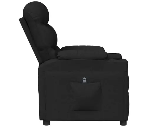 Elektrisks Atpūtas Krēsls, Atgāžams, Melns Audums Vidaxl