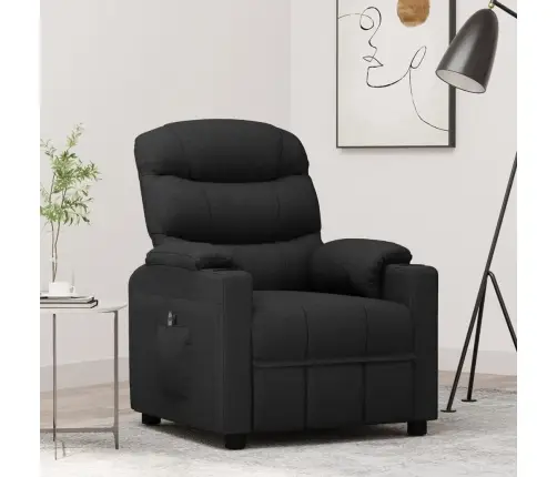Elektrisks Atpūtas Krēsls, Atgāžams, Melns Audums Vidaxl