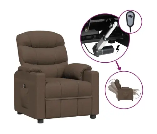 Elektriline Tugitool, Pruun, Kangas