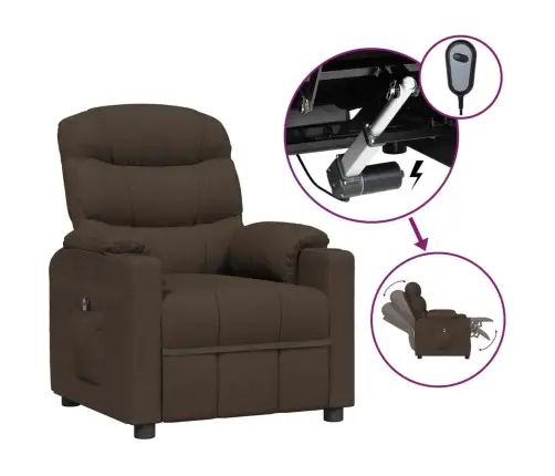 Elektriline Tugitool, Tumepruun, Kangas