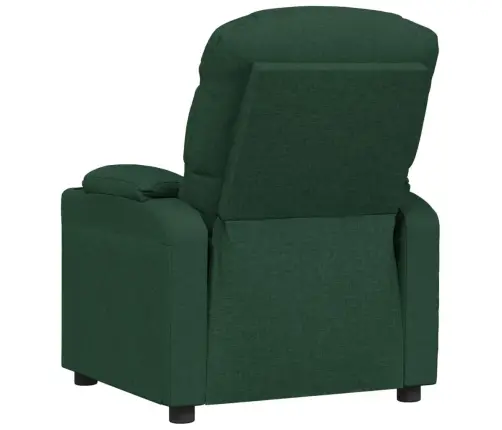 Elektrisks Atpūtas Krēsls, Atgāžams, Tumši Zaļš Audums Vidaxl