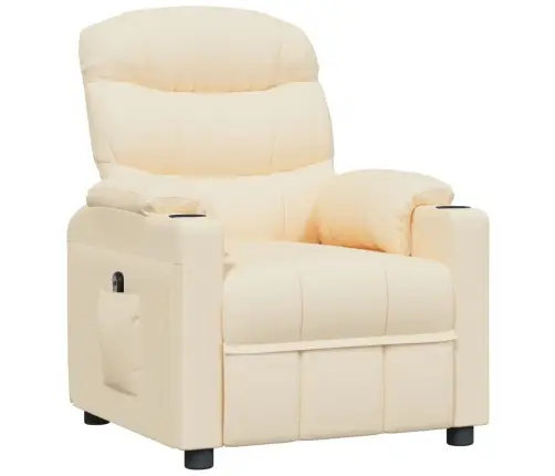 Elektrinis Atlošiamas Krėslas, Kreminės Spalvos, Audinys