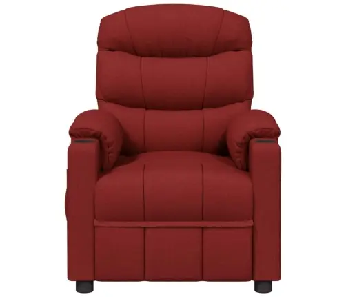 Elektrisks Masāžas Krēsls, Vīnsarkans Audums Vidaxl