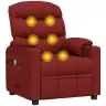 Elektrisks Masāžas Krēsls, Vīnsarkans Audums Vidaxl