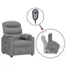 Atpūtas Krēsls, Paceļams, Gaiši Pelēks Audums Vidaxl