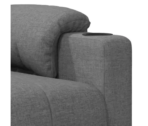 Atpūtas Krēsls, Paceļams, Gaiši Pelēks Audums Vidaxl