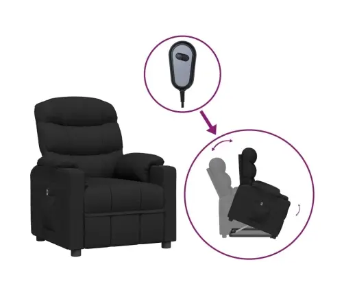 Püsti Tõusmist Toetav Tugitool, Must, Kangas