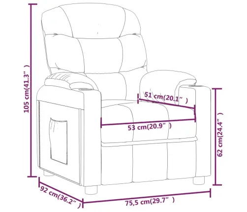 Atpūtas Krēsls, Paceļams, Pelēkbrūns Audums Vidaxl