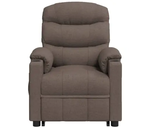 Masāžas Krēsls, Paceļams, Pelēkbrūns Audums Vidaxl