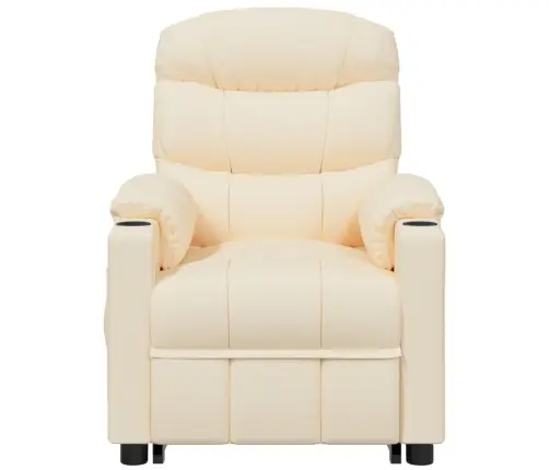 Masāžas Krēsls, Paceļams, Krēmkrāsas Audums Vidaxl