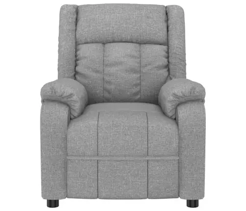 Elektrisks Atpūtas Krēsls, Atgāžams, Gaiši Pelēks Audums Vidaxl