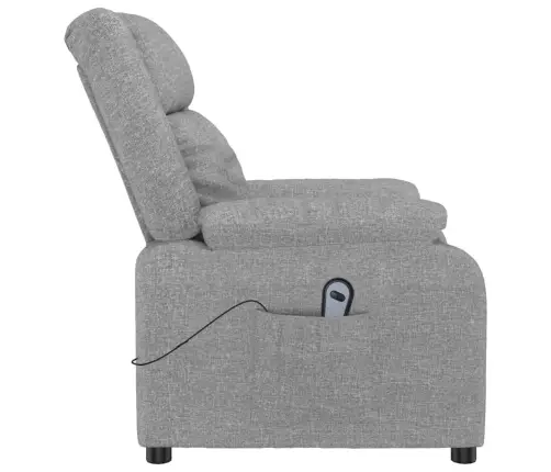 Elektrisks Atpūtas Krēsls, Atgāžams, Gaiši Pelēks Audums Vidaxl