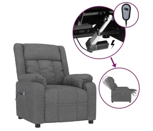 Elektrisks Atpūtas Krēsls, Atgāžams, Tumši Pelēks Audums Vidaxl Elektrisks Atpūtas Krēsls, Atgāžams, Tumši Pelēks Audums Vidaxl