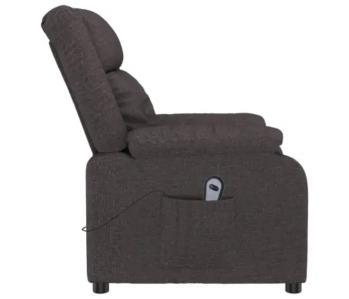 Elektrisks Atpūtas Krēsls, Atgāžams, Tumši Brūns Audums Vidaxl