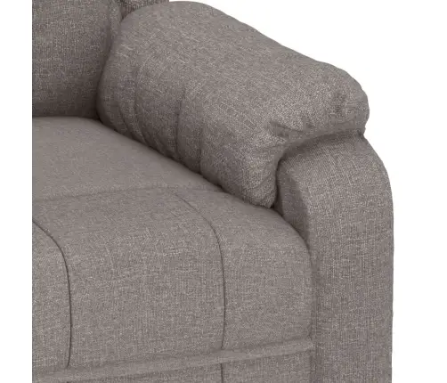 Elektrisks Atpūtas Krēsls, Atgāžams, Pelēkbrūns Audums Vidaxl