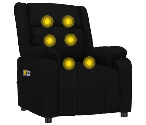 Elektrisks Masāžas Krēsls, Melns Audums Vidaxl