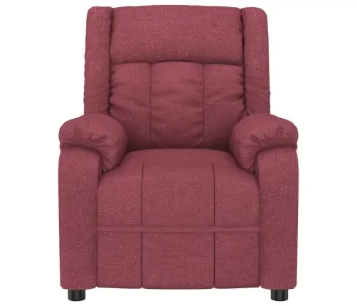 Elektrisks Masāžas Krēsls, Vīnsarkans Audums Vidaxl