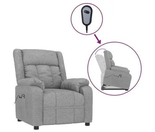 Atsistojantis Krėslas, Šviesiai Pilkos Spalvos, Audinys