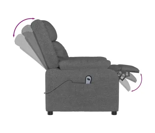 Atpūtas Krēsls, Paceļams, Tumši Pelēks Audums Vidaxl