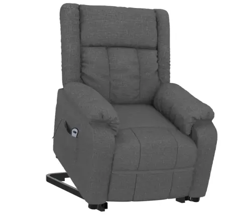 Atpūtas Krēsls, Paceļams, Tumši Pelēks Audums Vidaxl