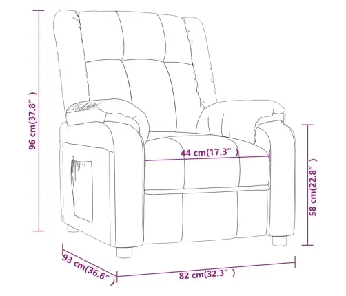 Atpūtas Krēsls, Paceļams, Vīnsarkans Audums Vidaxl