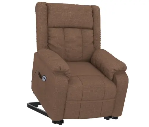Atpūtas Krēsls, Paceļams, Brūns Audums Vidaxl