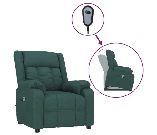 Püsti Tõusmist Toetav Tugitool, Tumeroheline, Kangas