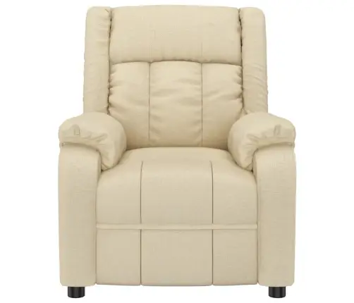 Masāžas Krēsls, Paceļams, Krēmkrāsas Audums Vidaxl