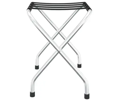 Bagāžas Statīvs, Melns Un Sudrabains, 56X40X49 Cm  Vidaxl