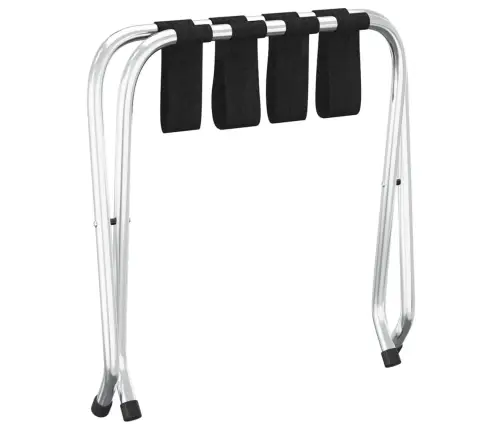 Bagāžas Statīvs, Melns Un Sudrabains, 56X40X49 Cm  Vidaxl