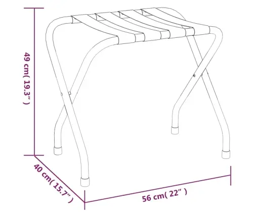 Bagāžas Statīvs, Melns Un Sudrabains, 56X40X49 Cm  Vidaxl