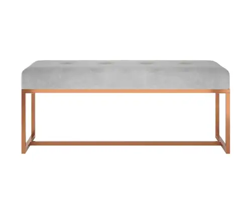 Suoliukas, Pilkos Spalvos, 110X36X45cm Aksomas