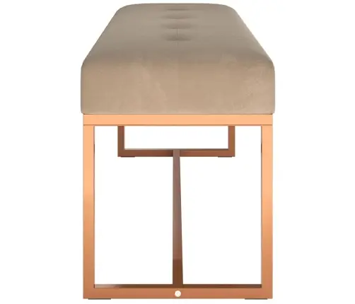 Suoliukas, Smėlio Spalvos, 110X36X45cm Aksomas