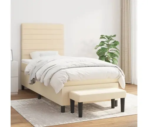 Kontinentaalvoodi Madratsiga, Kreemjas, 90X190 cm Kangas