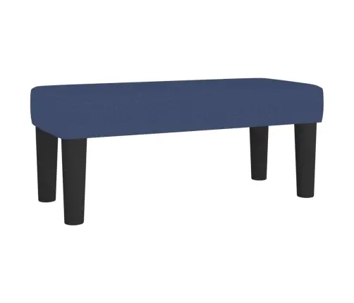 Atsperu Gultas Rāmis Ar Matraci, Zils, 80X200 Cm, Audums Vidaxl