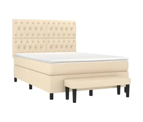 Kontinentaalvoodi Madratsiga, Kreemjas, 140X190 cm Kangas